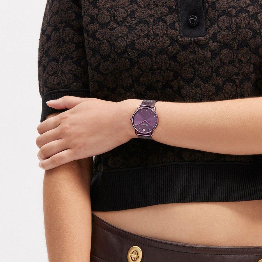 COACH® Elliot, 36 Mm Women Watches Purple | ONGR57901