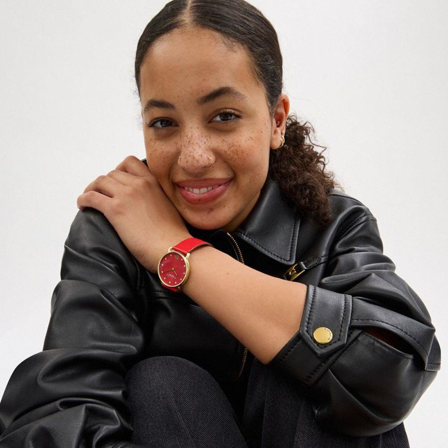 COACH® Elliot, 36 Mm Women Watches Red | NOAI57823