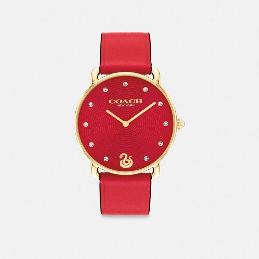 COACH® Elliot, 36 Mm Women Watches Red | NOAI57823
