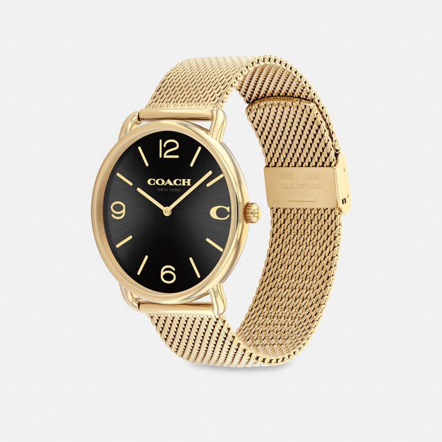 COACH® Elliot, 41 Mm Men Watches Gold | MOWA47360
