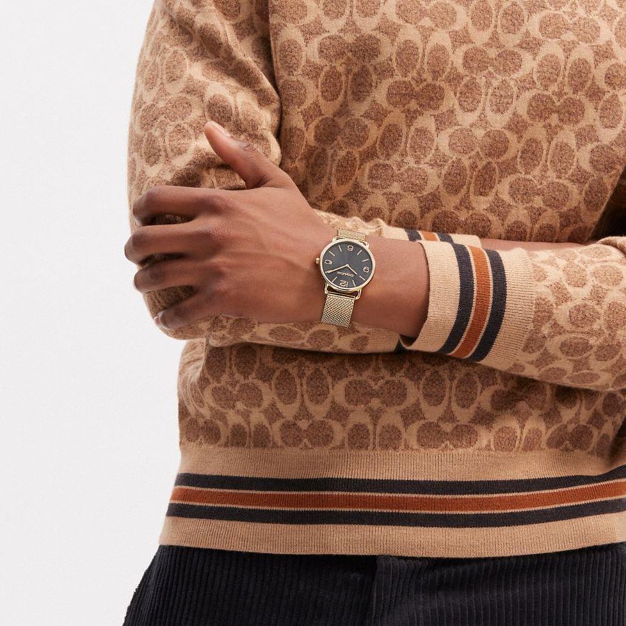COACH® Elliot, 41 Mm Men Watches Gold | MOWA47360