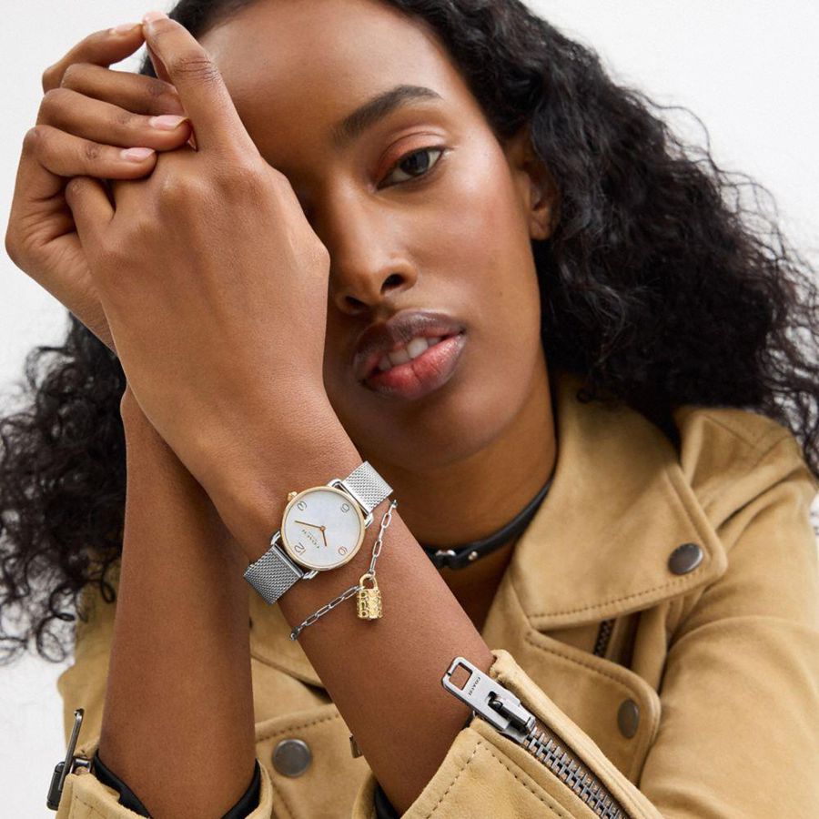 COACH® Elliot Gift Set, 28 Mm Women Watches Silver | ONVM15792