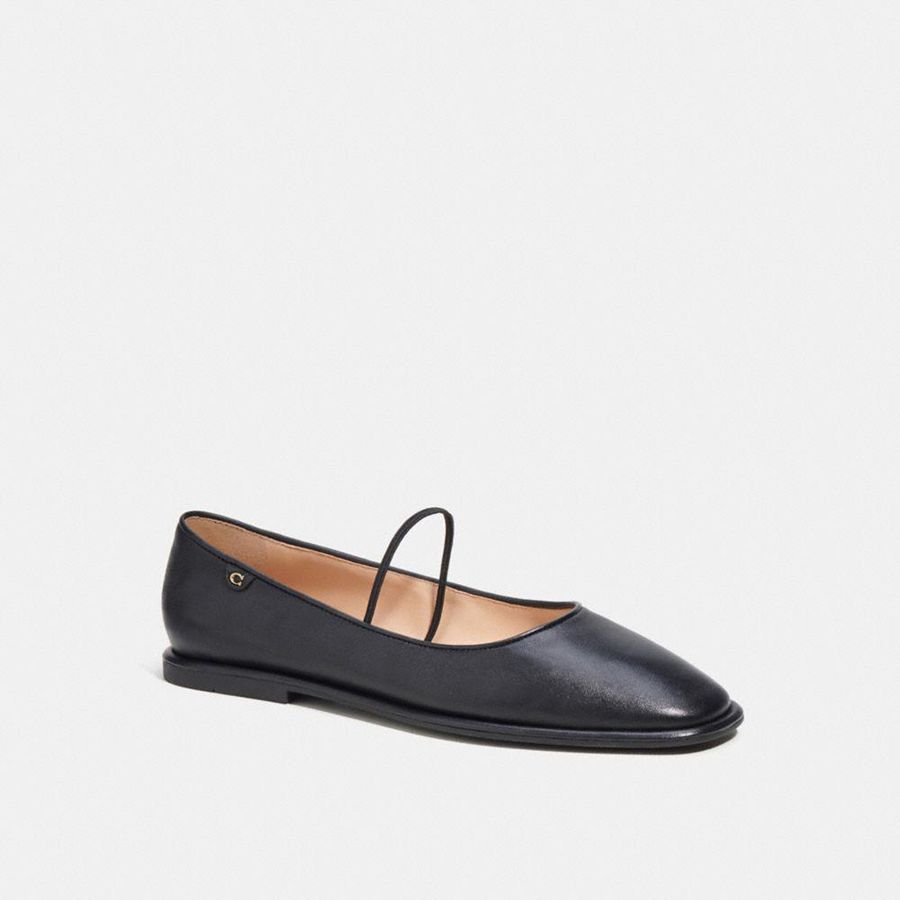 COACH® Emilia Mary Jane Women Loafers Black | UQIV05428