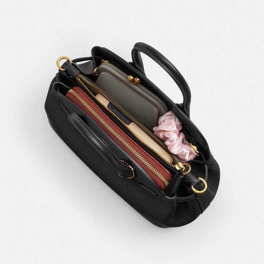 COACH® Empire Carryall 26 Women Tote Bags Black | MHXV21486