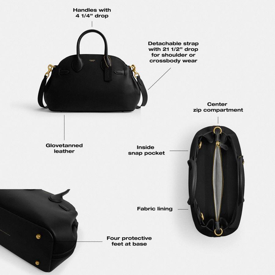 COACH® Empire Carryall 35 Women Tote Bags Black | KRPB87263