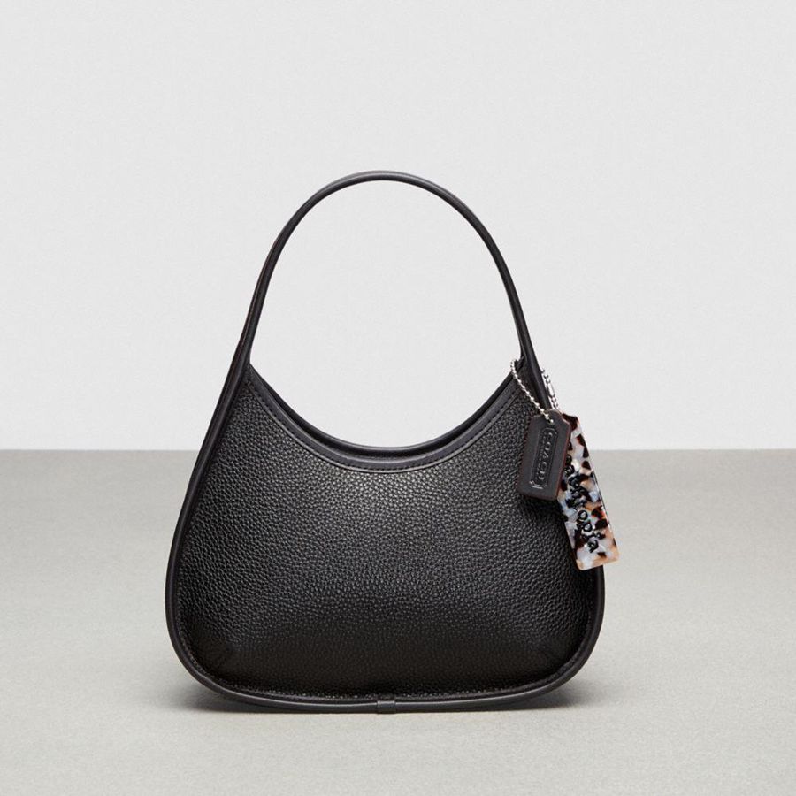 COACH® Ergo In Coachtopia Leather Women Tote Bags Black | QAHX48632