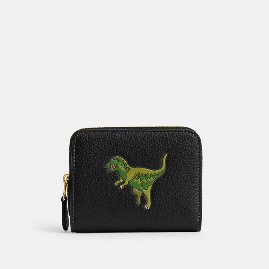 COACH® Essential Billfold With Rexy Print Women Wallet Black | GBVT96253