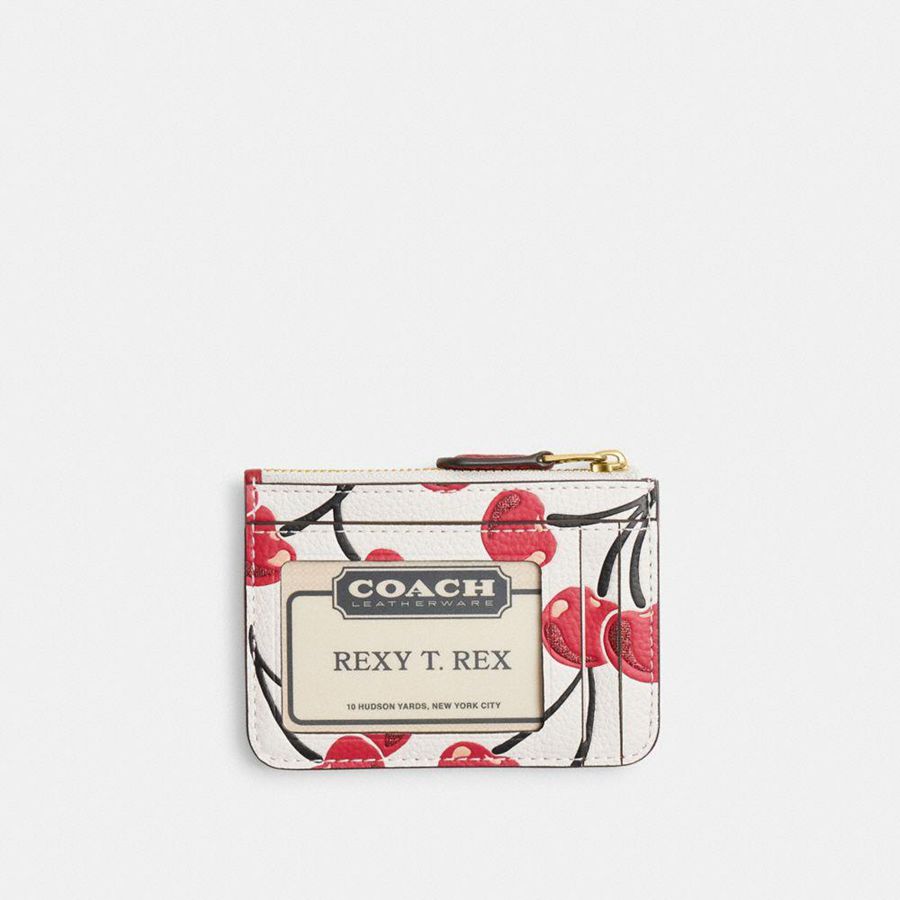 COACH® Essential Mini Id Card Case Women Wallet Silver | WJFA51347