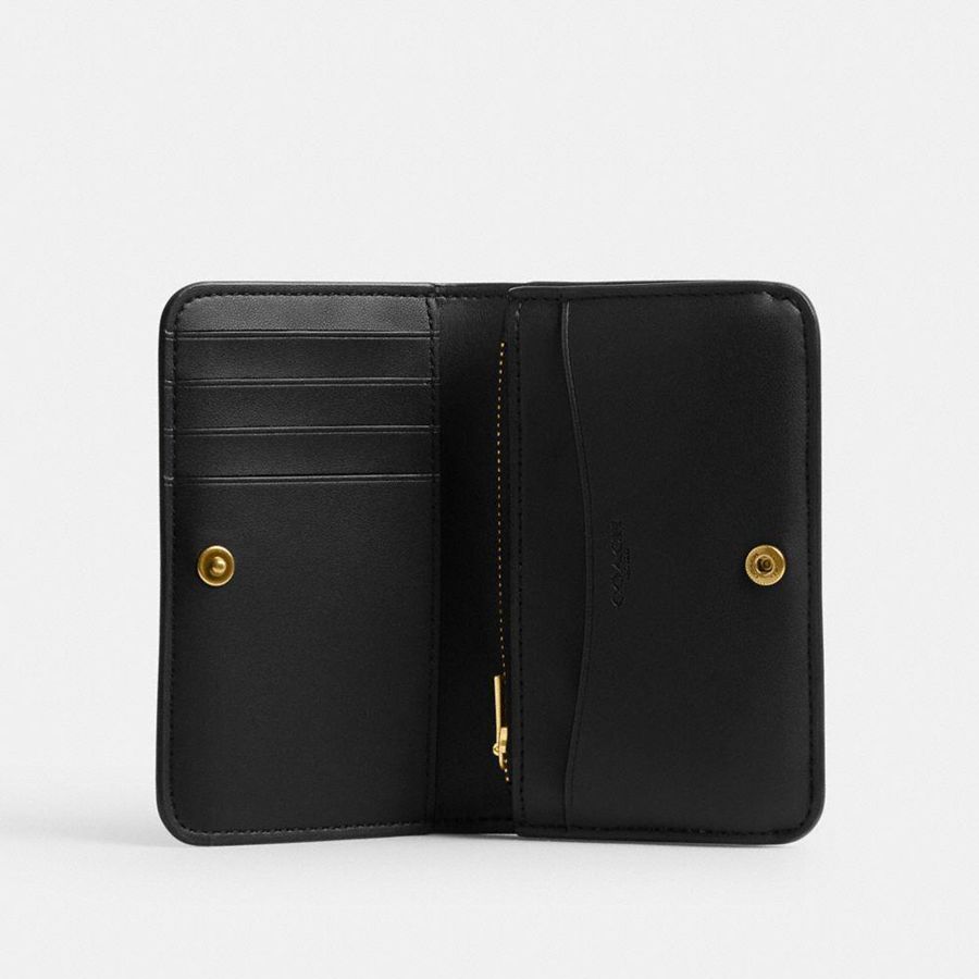 COACH® Essential Slim Card Case Women Wallet Black | YLKR94760