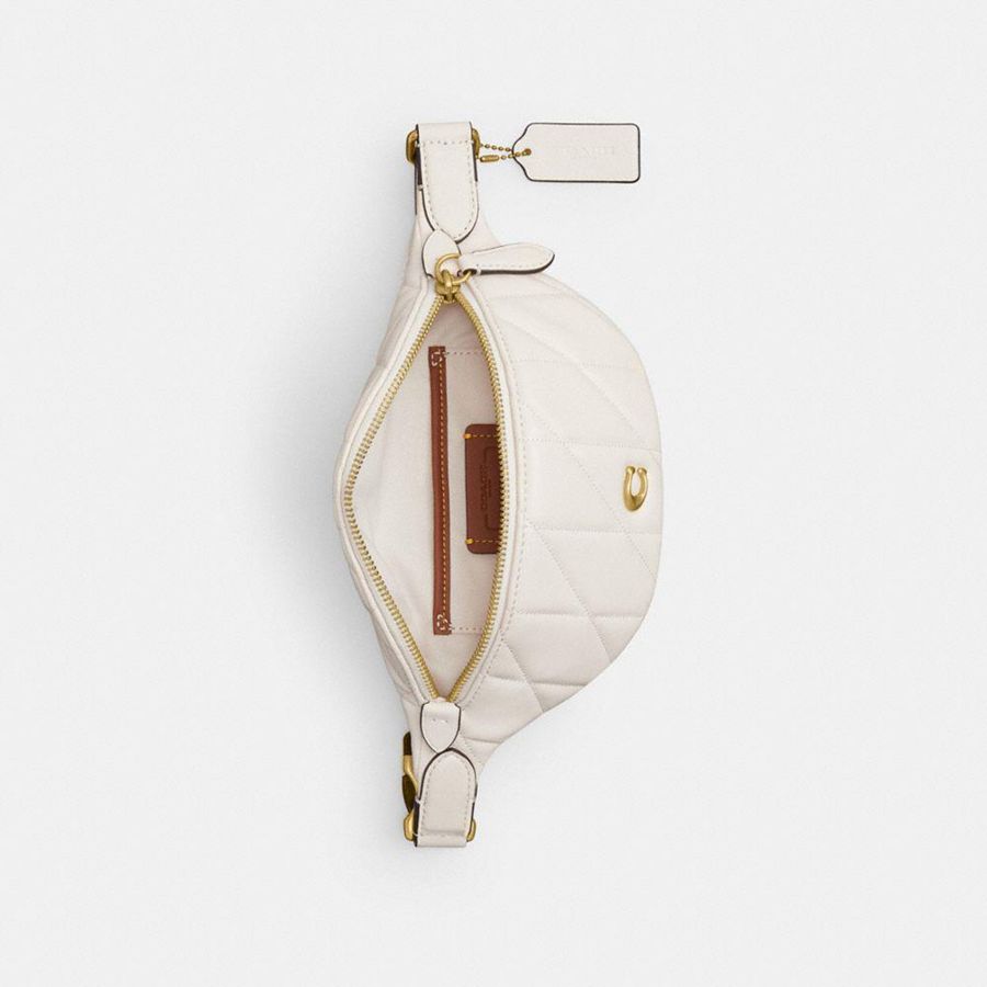 COACH® Essential With Pillow Quilting Women Belt Bags White | DIHC82137