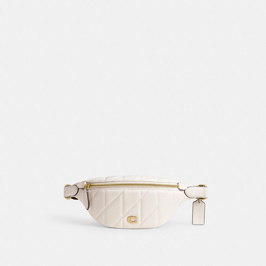 COACH® Essential With Pillow Quilting Women Belt Bags White | DIHC82137