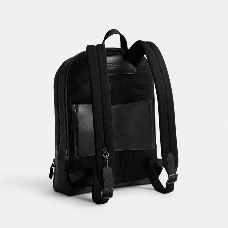 COACH® Gotham In Signature Canvas Men Backpack Grey | QVYI71908