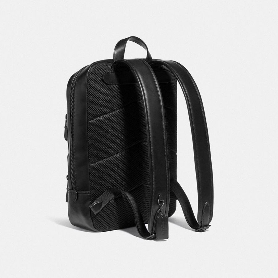 COACH® Gotham In Signature Canvas Women Backpack Black | LJRD25876