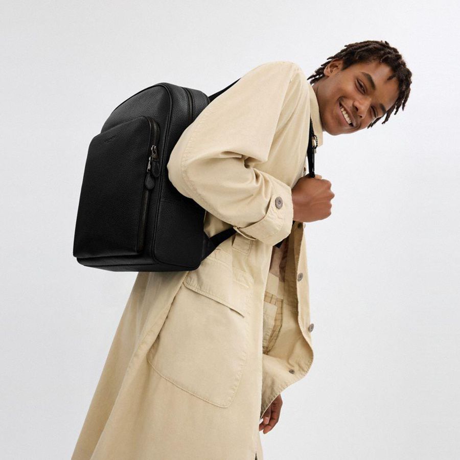 COACH® Gotham Men Backpack Black | WLEY16204