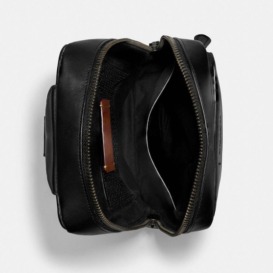 COACH® Gotham Pack In Signature Canvas Women Backpack Black | ZJMU41062