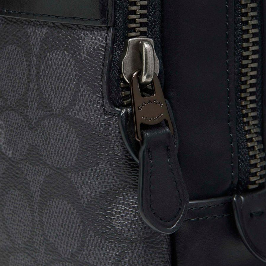 COACH® Gotham Pack In Signature Canvas Women Backpack Black | ZJMU41062