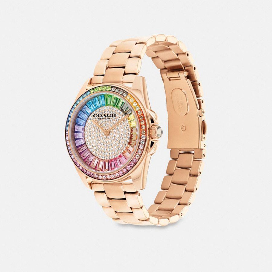 COACH® Greyson, 36 Mm Women Watches Gold | BKVO14630