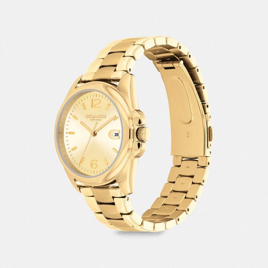 COACH® Greyson, 36 Mm Women Watches Gold | ZUWY05628