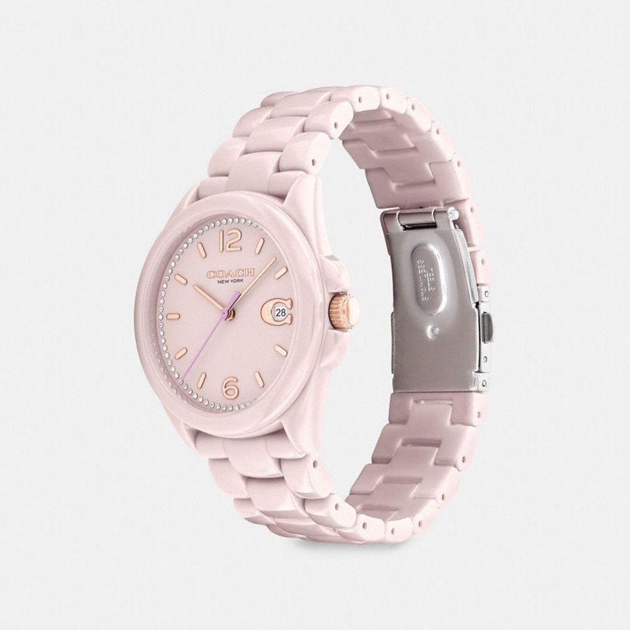 COACH® Greyson, 36 Mm Women Watches Pink | ZROC18965