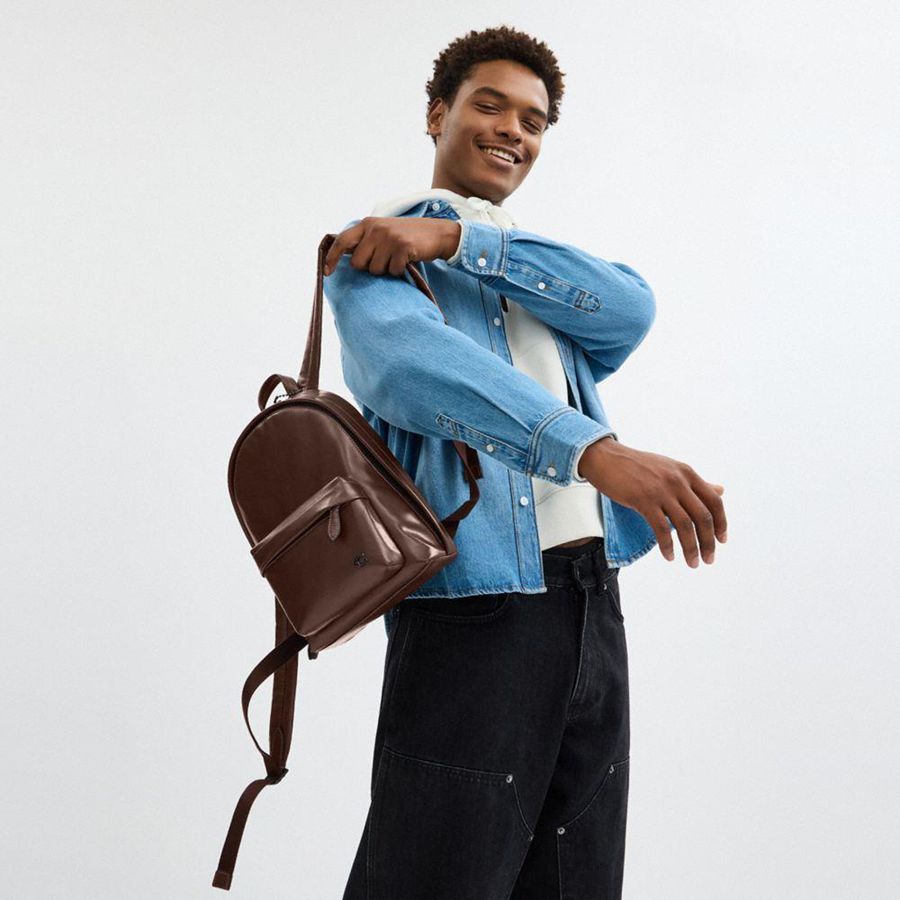 COACH® Hall 22 Men Backpack Brown | MNQC05614