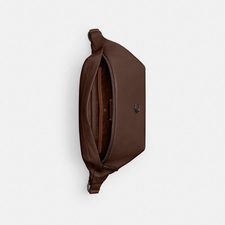 COACH® Hall Men Belt Bags Brown | CRJX35719