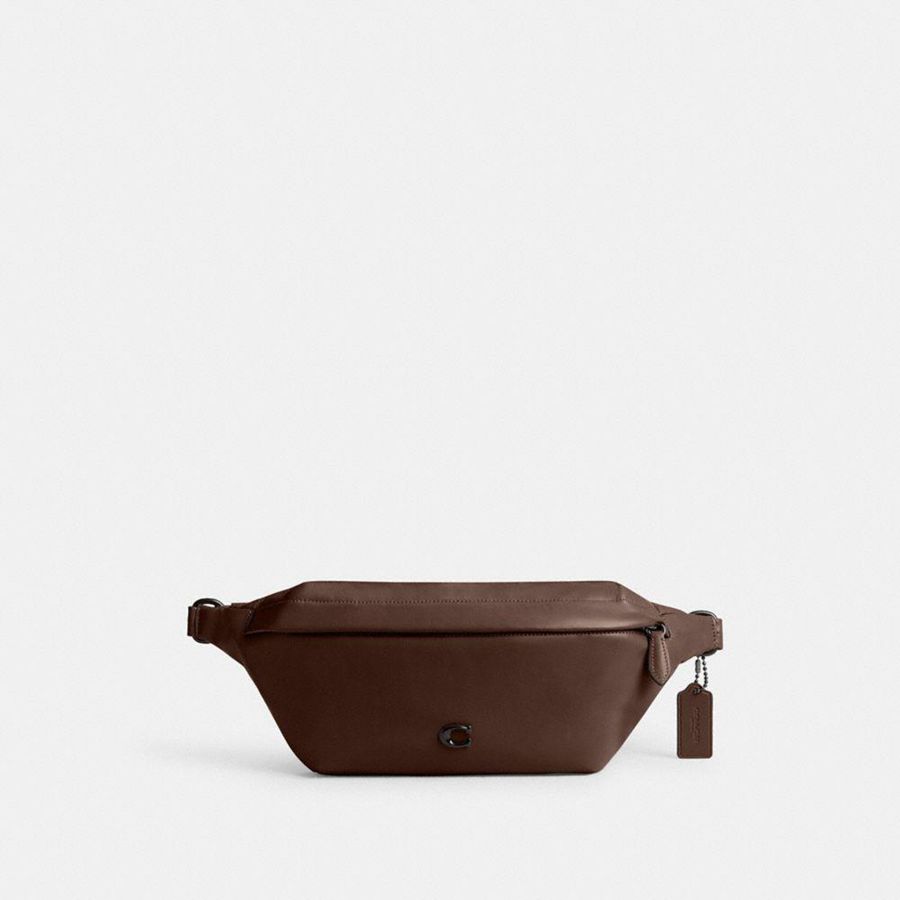 COACH® Hall Men Belt Bags Brown | CRJX35719