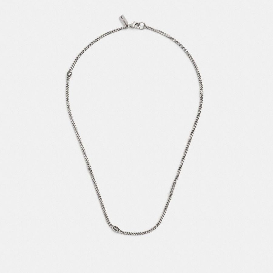 COACH® Hallmark Necklace Women Jewelry Silver | SKEN40128