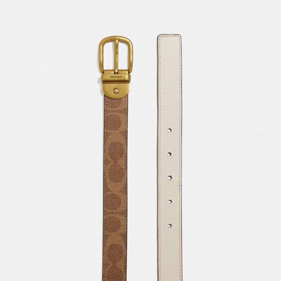 COACH® Harness Buckle Reversible, 25 Mm Women Belts Brown | DMTL10865