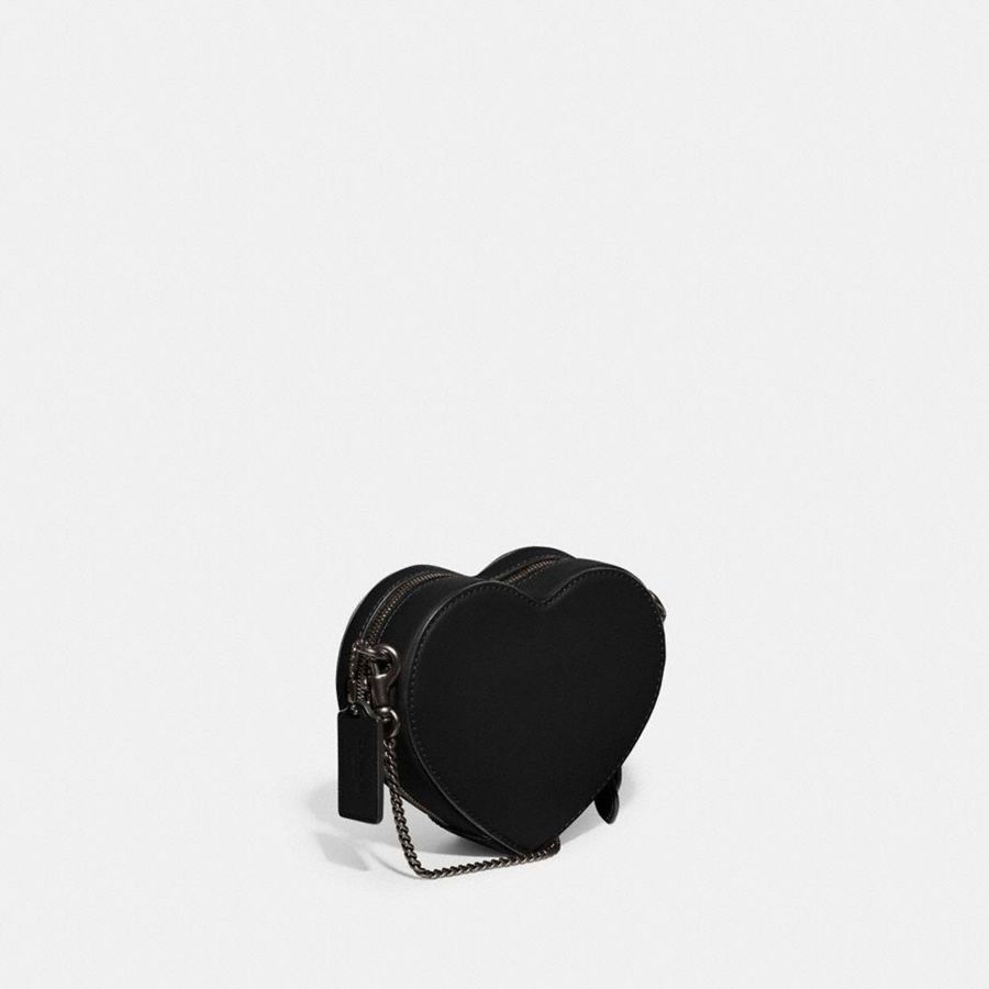 COACH® Heart 14 Women Crossbody Bag Black | CGRK35192