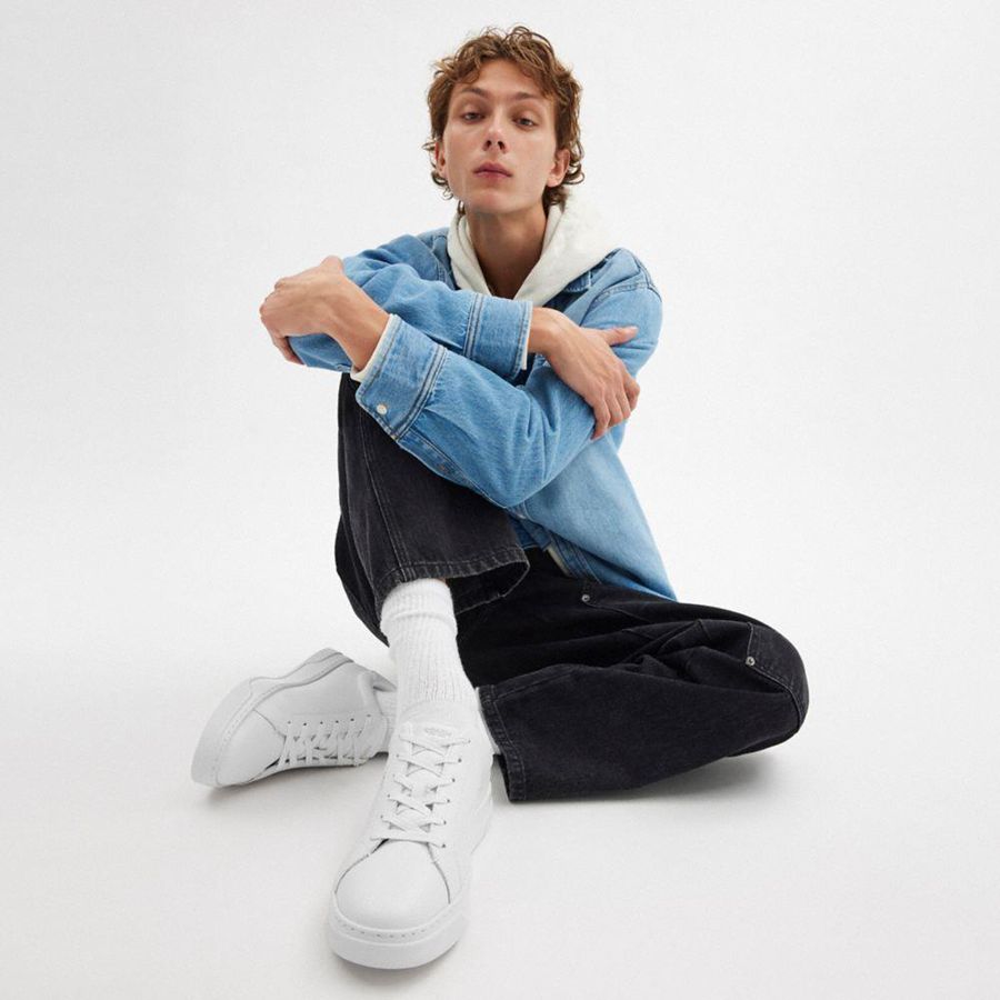 COACH® High Line Men Sneakers White | ETNI04367