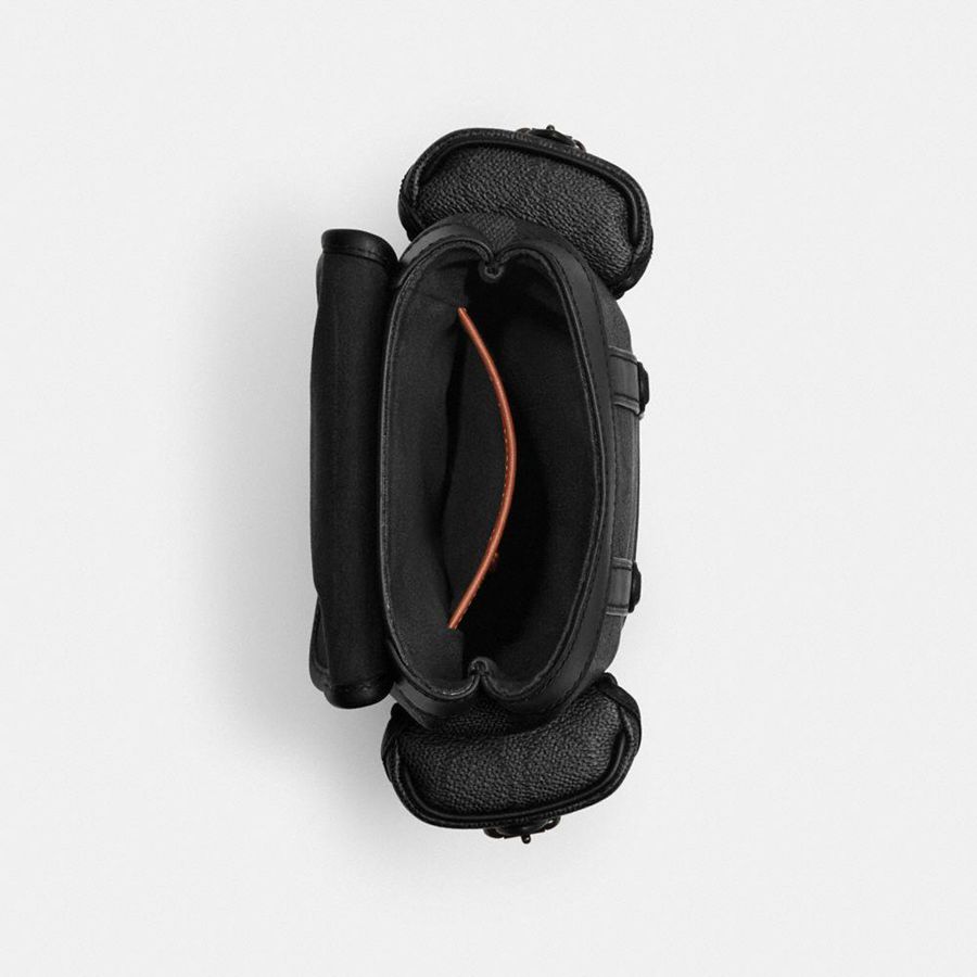 COACH® Hitch Backpack 13 In Signature Canvas Men Crossbody Bag Grey | TCIF04728