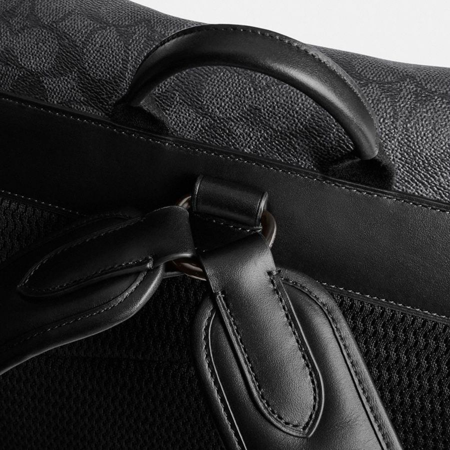 COACH® Hitch In Signature Canvas Men Backpack Grey | BWQJ69758