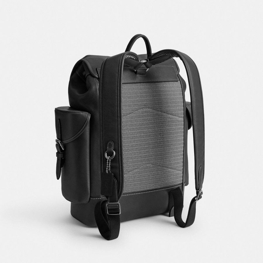 COACH® Hitch Men Backpack Black | MDBE17306