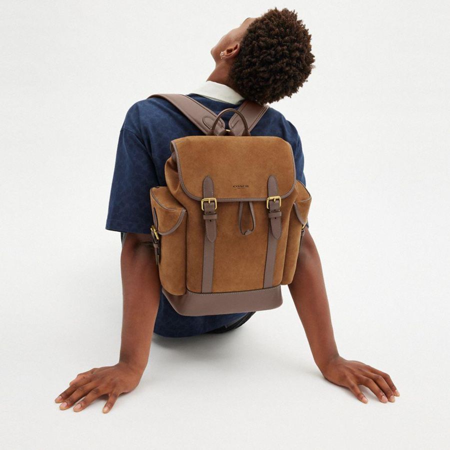 COACH® Hitch Men Backpack Brown | NMVI16837