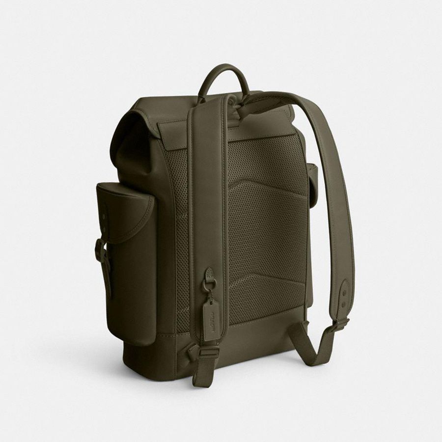 COACH® Hitch Men Backpack Green | MFUW24095