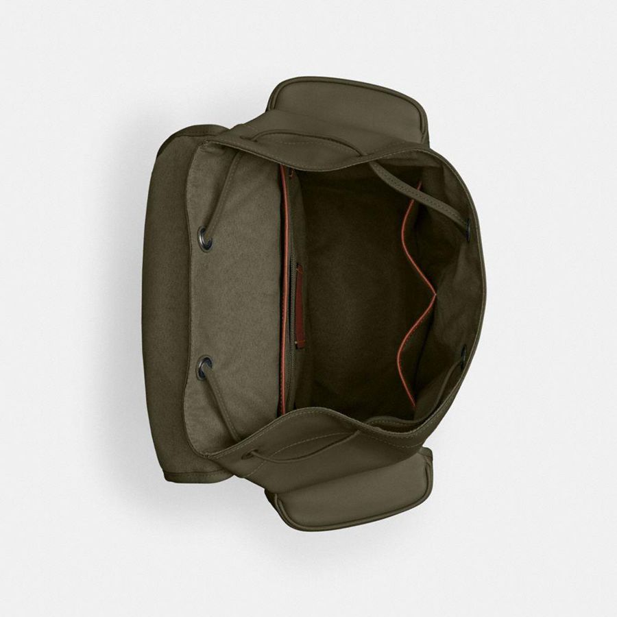 COACH® Hitch Men Backpack Green | MFUW24095