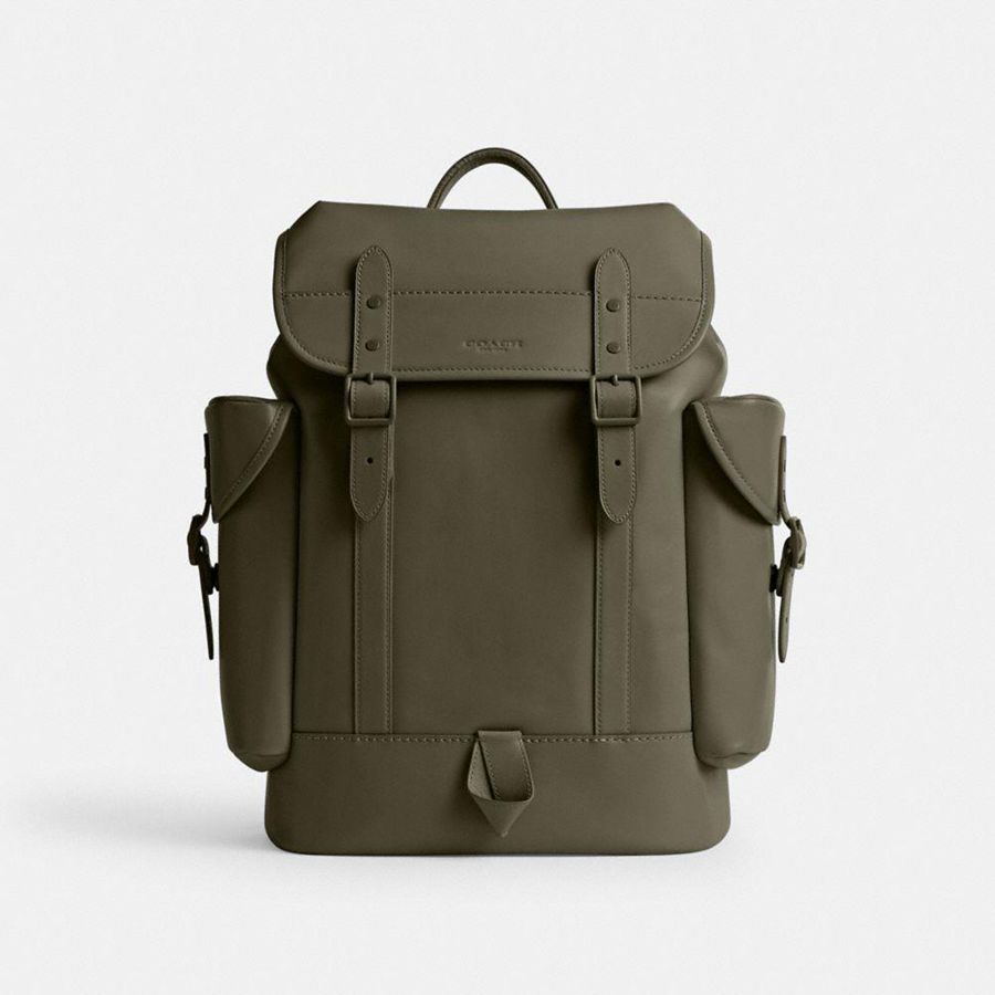 COACH® Hitch Men Backpack Green | MFUW24095