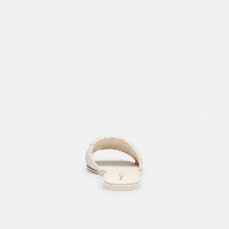 COACH® Holly With Quilting Women Sandals White | GVKX58239