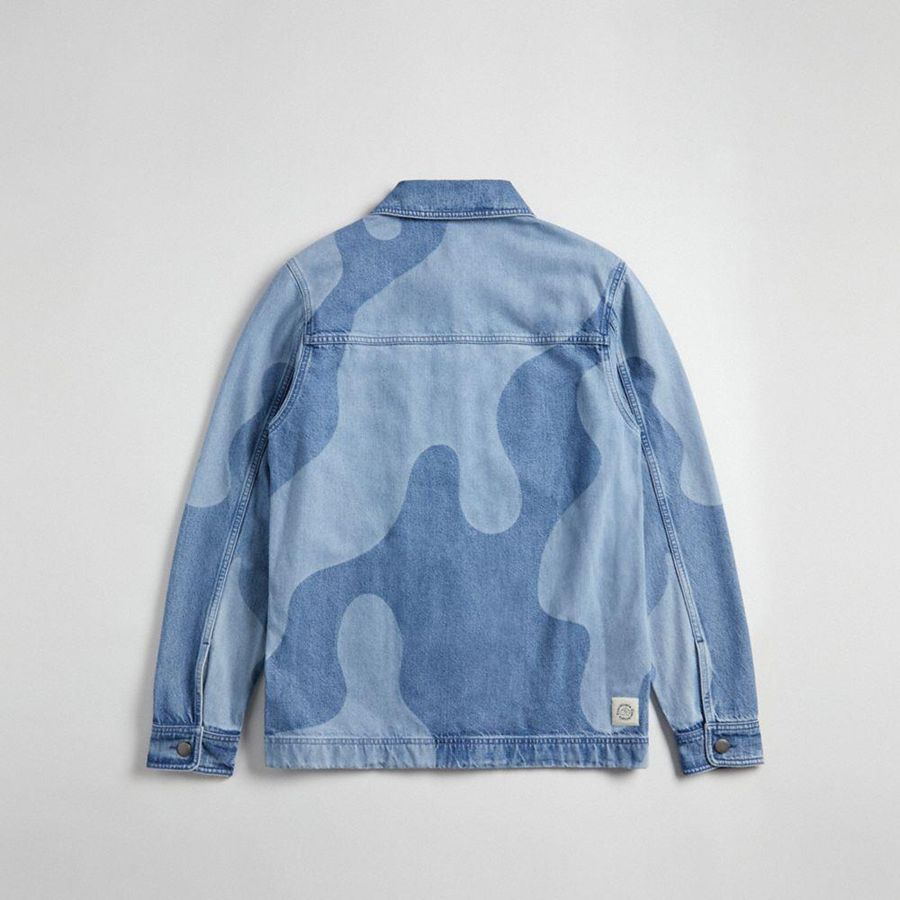 COACH® Jean In Wavy Wash Women Jacket Blue | TOYJ91075