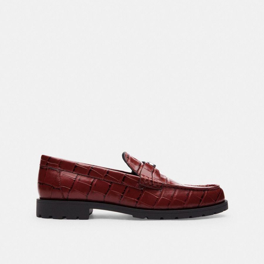 COACH® Jocelyn Women Loafers Burgundy | PTCV83241