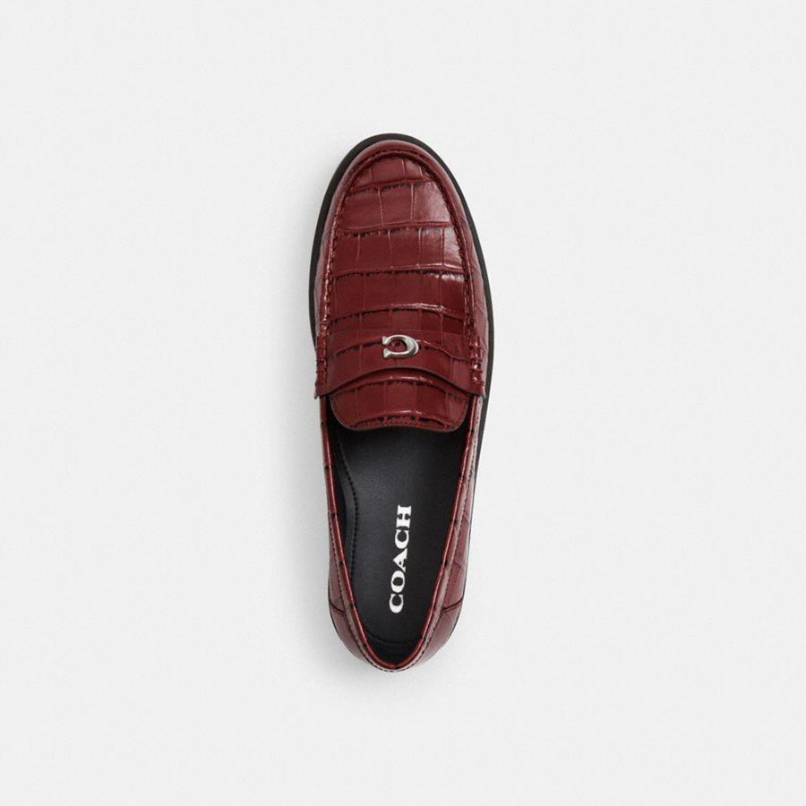 COACH® Jocelyn Women Loafers Burgundy | PTCV83241
