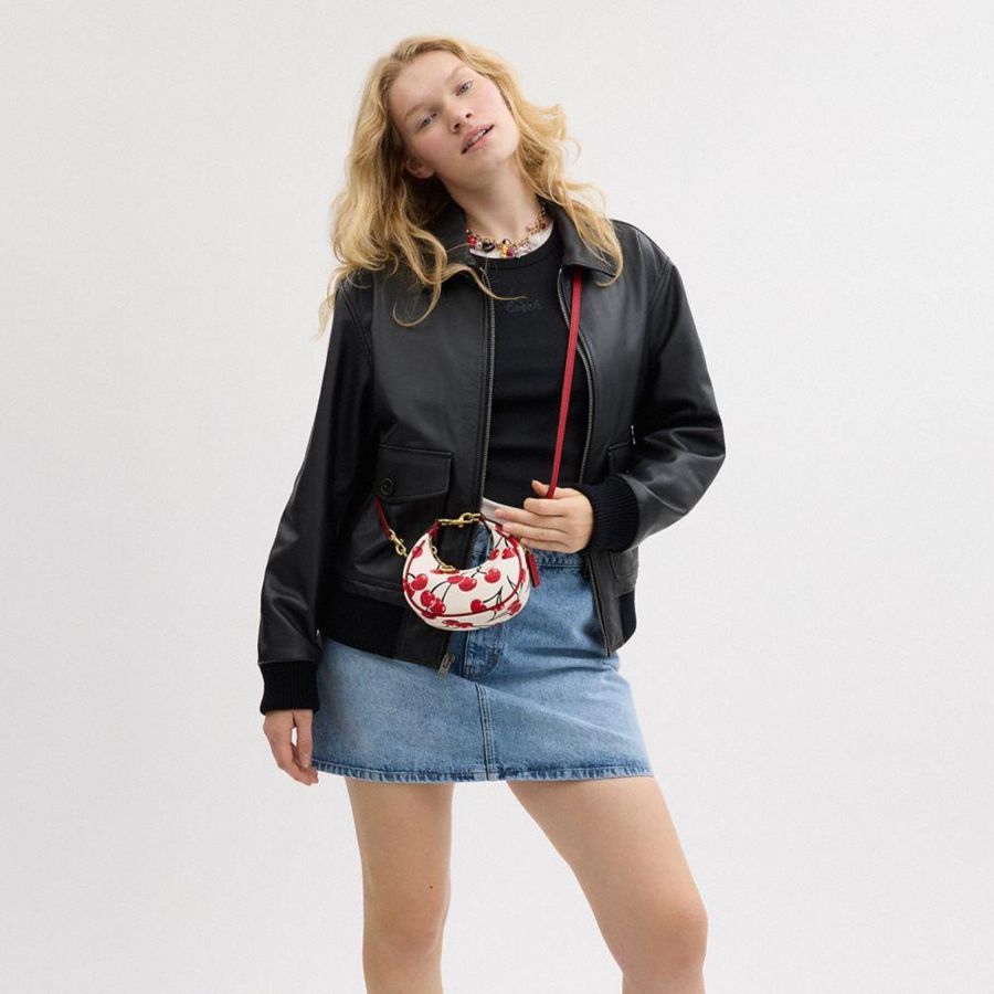 COACH® Jonie With Cherry Print Women Crossbody Bag Red | QTKW02418