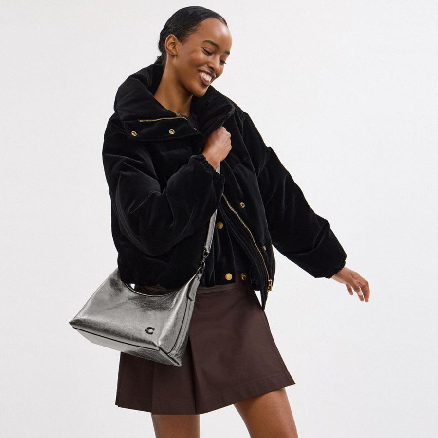 COACH® Juliet Women Shoulder Bag Silver | CYDH51604