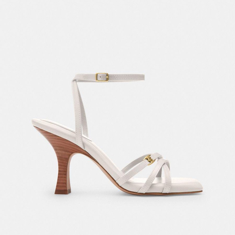 COACH® Kelsey Women Sandals White | GZTJ75243