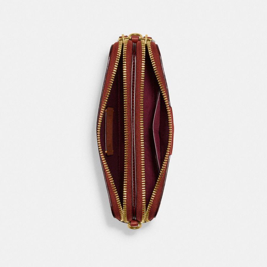 COACH® Kira Crossbody In Colorblock Signature Canvas Women Clutch Bags Brown | TENG24593