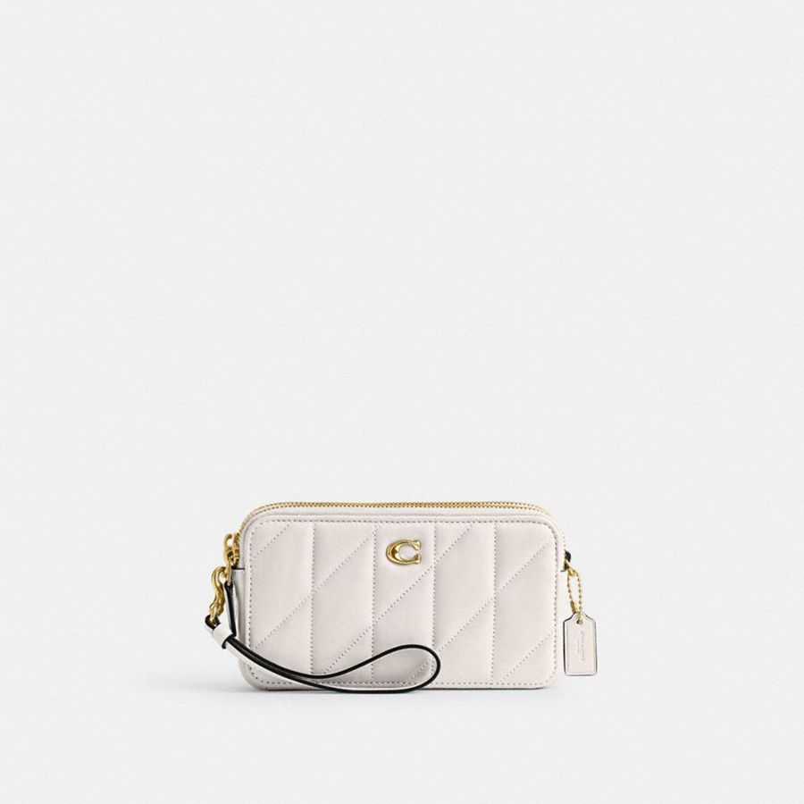 COACH® Kira Crossbody With Pillow Quilting Women Clutch Bags White | KXBC90857