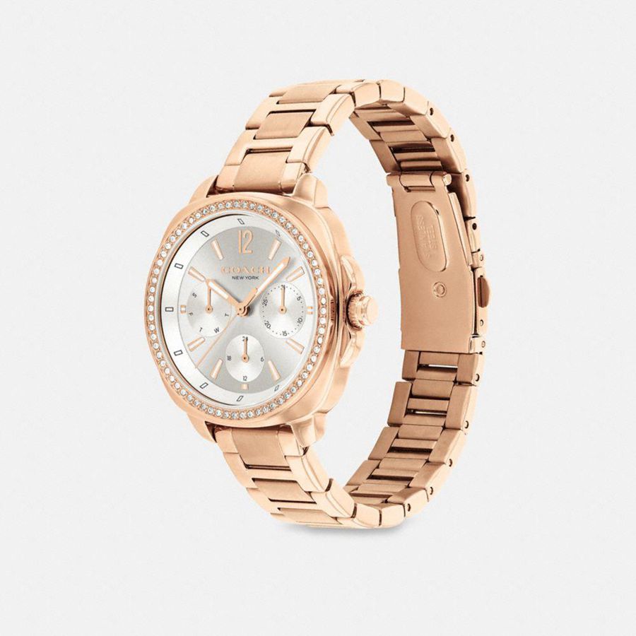 COACH® Kitt Chronograph, 34 Mm Women Watches Gold | PYNM47153