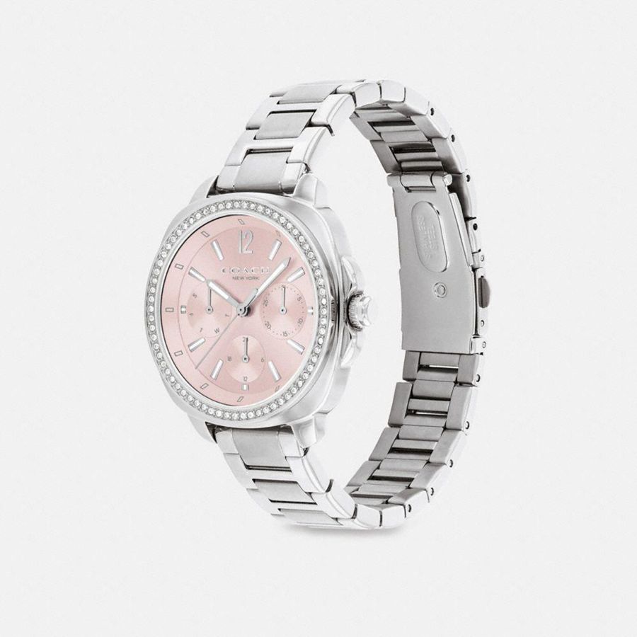 COACH® Kitt Chronograph, 34 Mm Women Watches Silver | TRGP37954