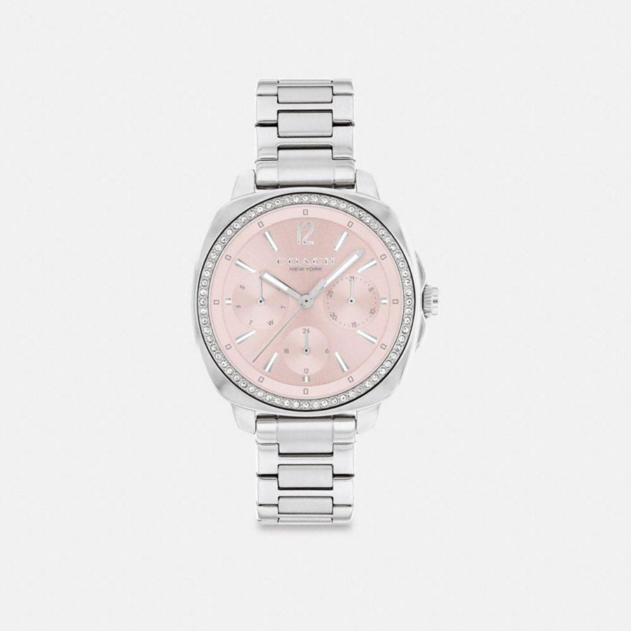 COACH® Kitt Chronograph, 34 Mm Women Watches Silver | TRGP37954