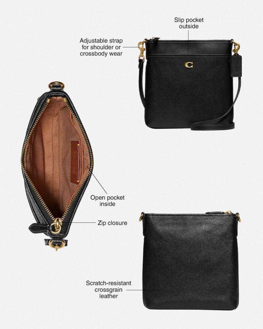 COACH® Kitt Messenger Women Crossbody Bag Black | LFNS41032